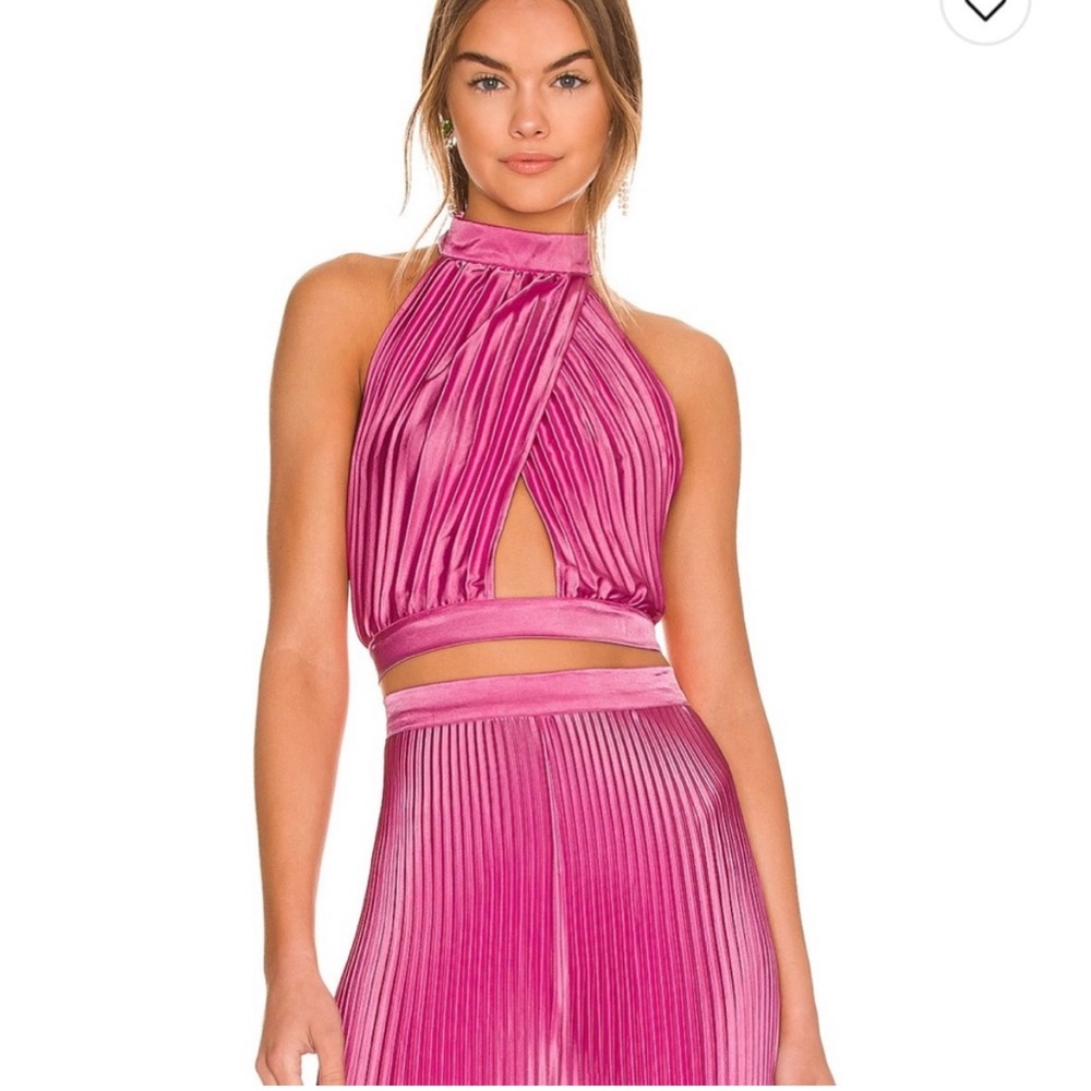 L’IDEE Renaissance top in pink. Pink halter